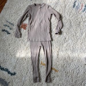 Hipster minimal beige pajama matching set
